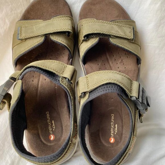 Clarks (Unstructured) - Men's 10 - Leather Sandals - New w/o Tag - Picture 4 of 13